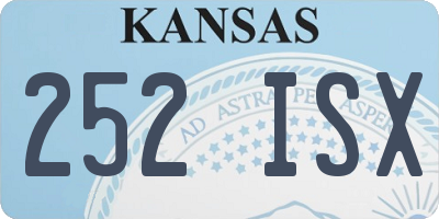 KS license plate 252ISX