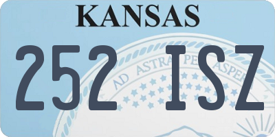 KS license plate 252ISZ