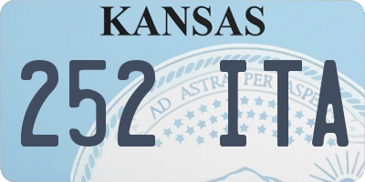 KS license plate 252ITA