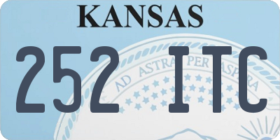 KS license plate 252ITC