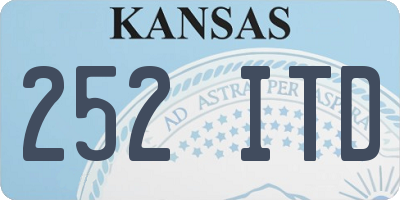 KS license plate 252ITD