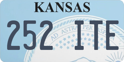 KS license plate 252ITE