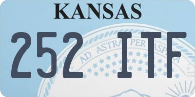 KS license plate 252ITF