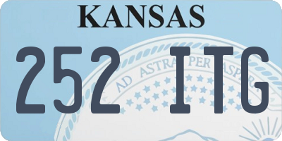 KS license plate 252ITG