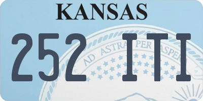 KS license plate 252ITI