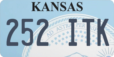 KS license plate 252ITK
