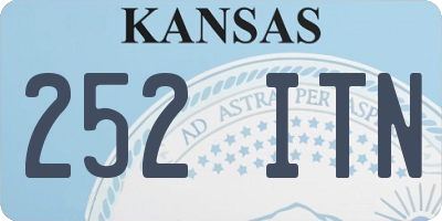 KS license plate 252ITN