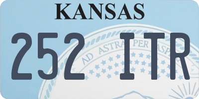 KS license plate 252ITR