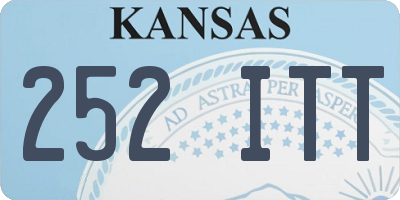 KS license plate 252ITT