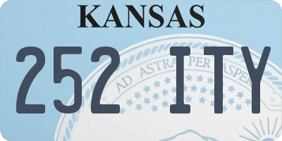 KS license plate 252ITY