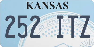 KS license plate 252ITZ