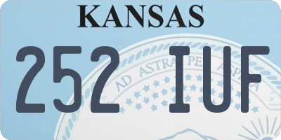 KS license plate 252IUF