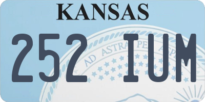 KS license plate 252IUM