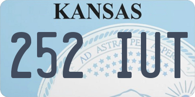 KS license plate 252IUT