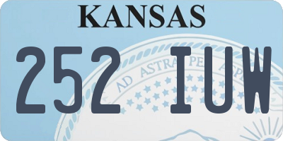 KS license plate 252IUW