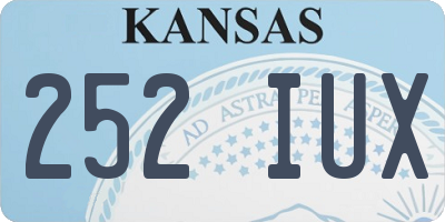 KS license plate 252IUX