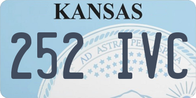 KS license plate 252IVC