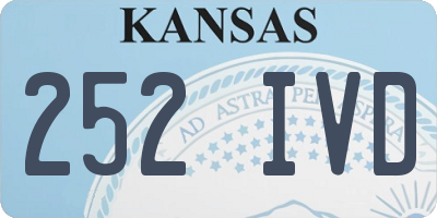KS license plate 252IVD