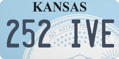 KS license plate 252IVE
