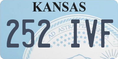 KS license plate 252IVF
