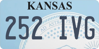 KS license plate 252IVG