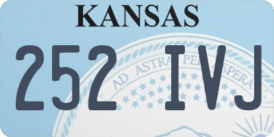 KS license plate 252IVJ