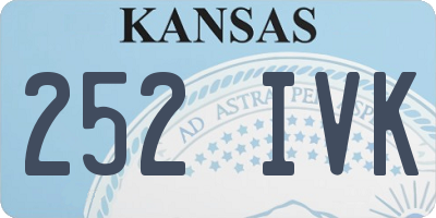 KS license plate 252IVK