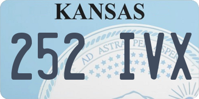 KS license plate 252IVX
