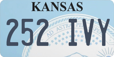 KS license plate 252IVY