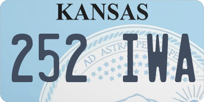 KS license plate 252IWA