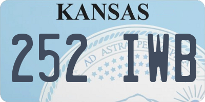 KS license plate 252IWB