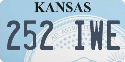 KS license plate 252IWE