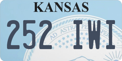 KS license plate 252IWI