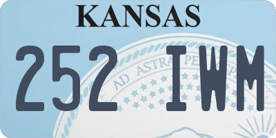 KS license plate 252IWM