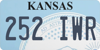 KS license plate 252IWR