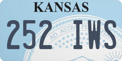 KS license plate 252IWS