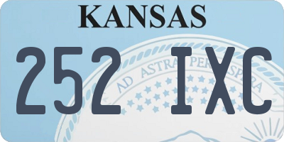 KS license plate 252IXC