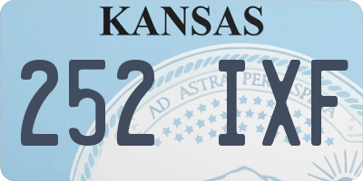 KS license plate 252IXF