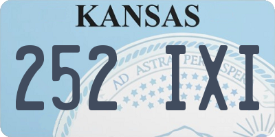 KS license plate 252IXI