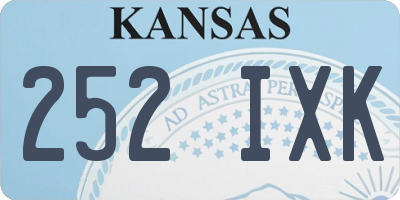 KS license plate 252IXK