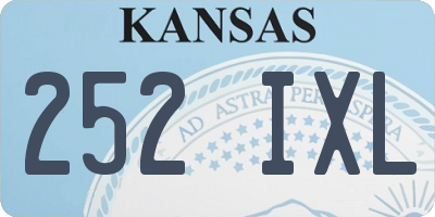KS license plate 252IXL
