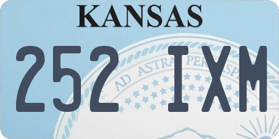 KS license plate 252IXM