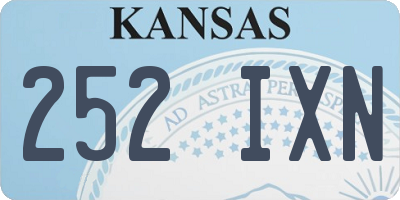 KS license plate 252IXN