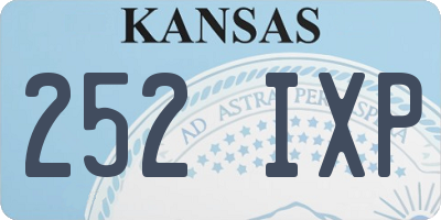KS license plate 252IXP