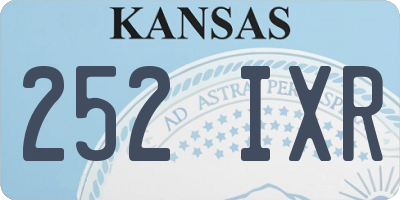 KS license plate 252IXR