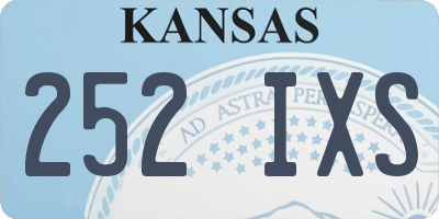 KS license plate 252IXS