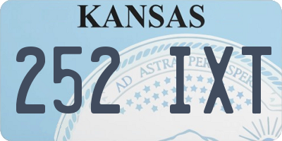 KS license plate 252IXT