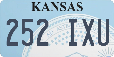 KS license plate 252IXU
