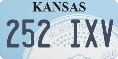 KS license plate 252IXV