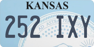 KS license plate 252IXY